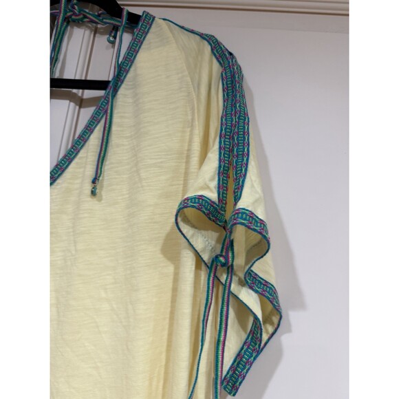 NWT PITUSA Pima Abaya Cold Shoulder Cover Up Dress Yellow Lemon One Size (107) - Picture 3 of 6